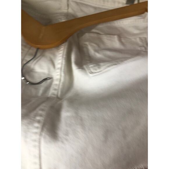 Hudson The Viper Jean Skirt Denim High Rise Raw Hem Mini Spring White NWT 31 - Picture 8 of 13